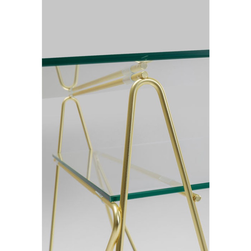 Table Polar Brass Matt 8mm Tempered Glass